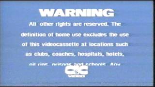 CIC VHS Warning 1986