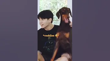 jungkook and his dog bahm 🥺