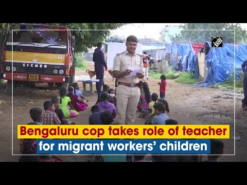 Bengaluru cop takes role of teacher for migrant workers’ children