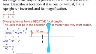 Example Solution using a diverging lens Wealth