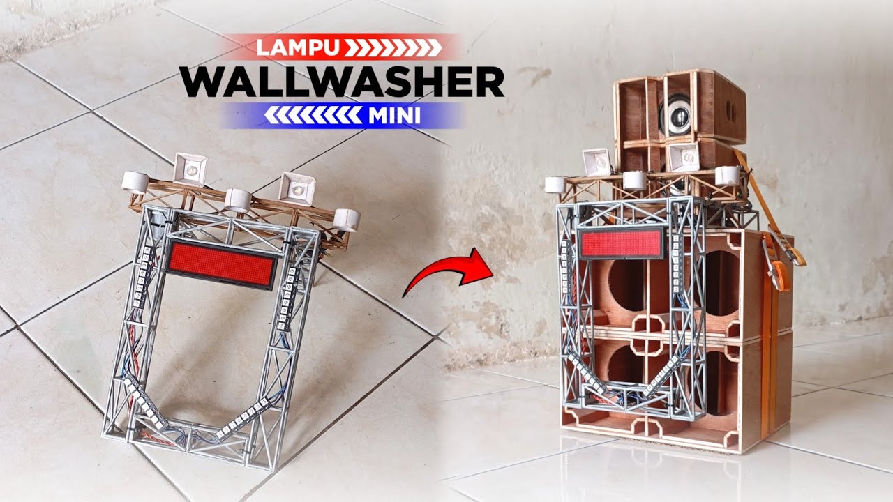 CARA MEMBUAT LAMPU WALL WASHER MINI‼️ COCOK BUAT VARIASI SOUND MINIATUR✨