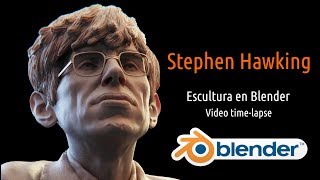 Stephen Hawking timelapse sculpt