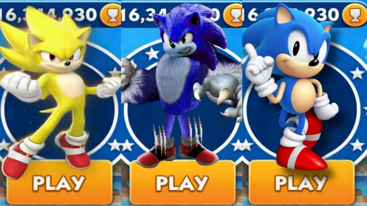 Sonic Dash - Super Sonic VS Werehog VS Baby Sonic _ Movie Sonic vs All ...
