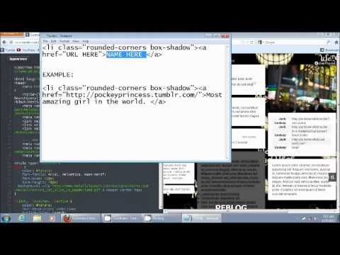 how to put tabs on your tumblr side bar using an html code youtube