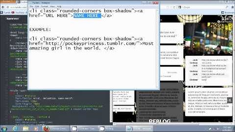 How to put tabs on your Tumblr side bar using an HTML code.