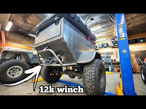 Harbor Freight Winch on a Harbor Freight Overland Trailer. - YouTube