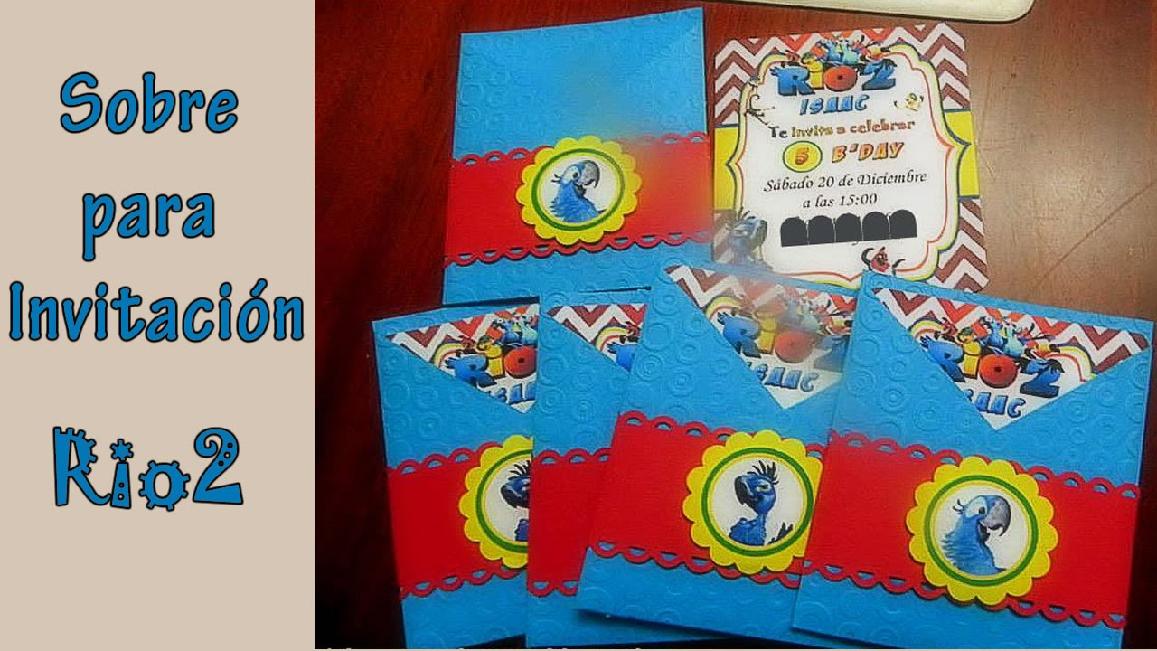tutorial sobre para invitaci 243 n rio2 youtube invitacion de fiesta infantil