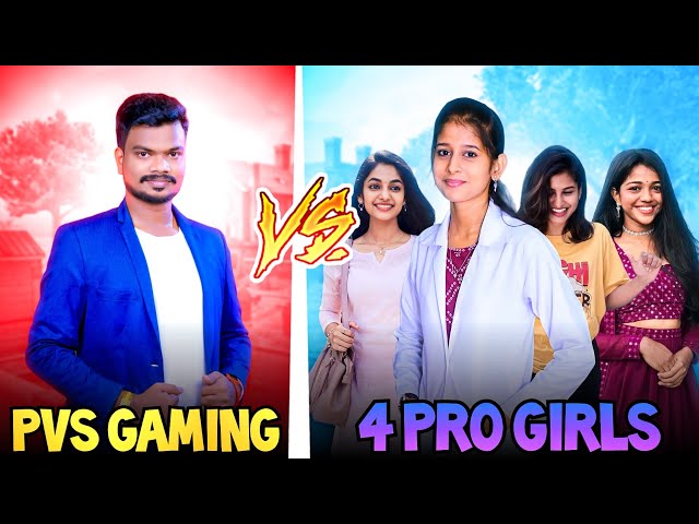 PVS VS 4 PRO GIRLS CALLED ME NOOBS CLASH SQUAD IN TAMIL - FREE FIRE INDIA class=