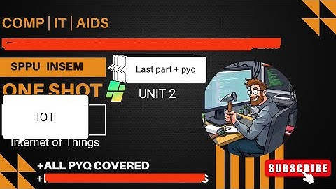 IOT | Unit 2 | IOT Concepts | SPPU T.E. Comp Sem 5 | ONESHOT part 5 @Crafters.think_hatch 