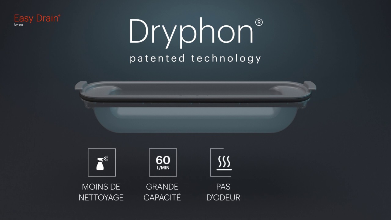 Easy Drain Caniveau de douche: nettoyage minimal avec les technologies Dryphon ®