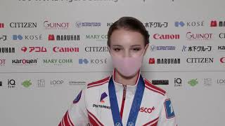 Anna Shcherbakova interview at World Championship 2021