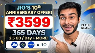 Jio ₹3599 Anniversary Plan 365 Days   Unlimited 5G   Gemini Pro | Full Details