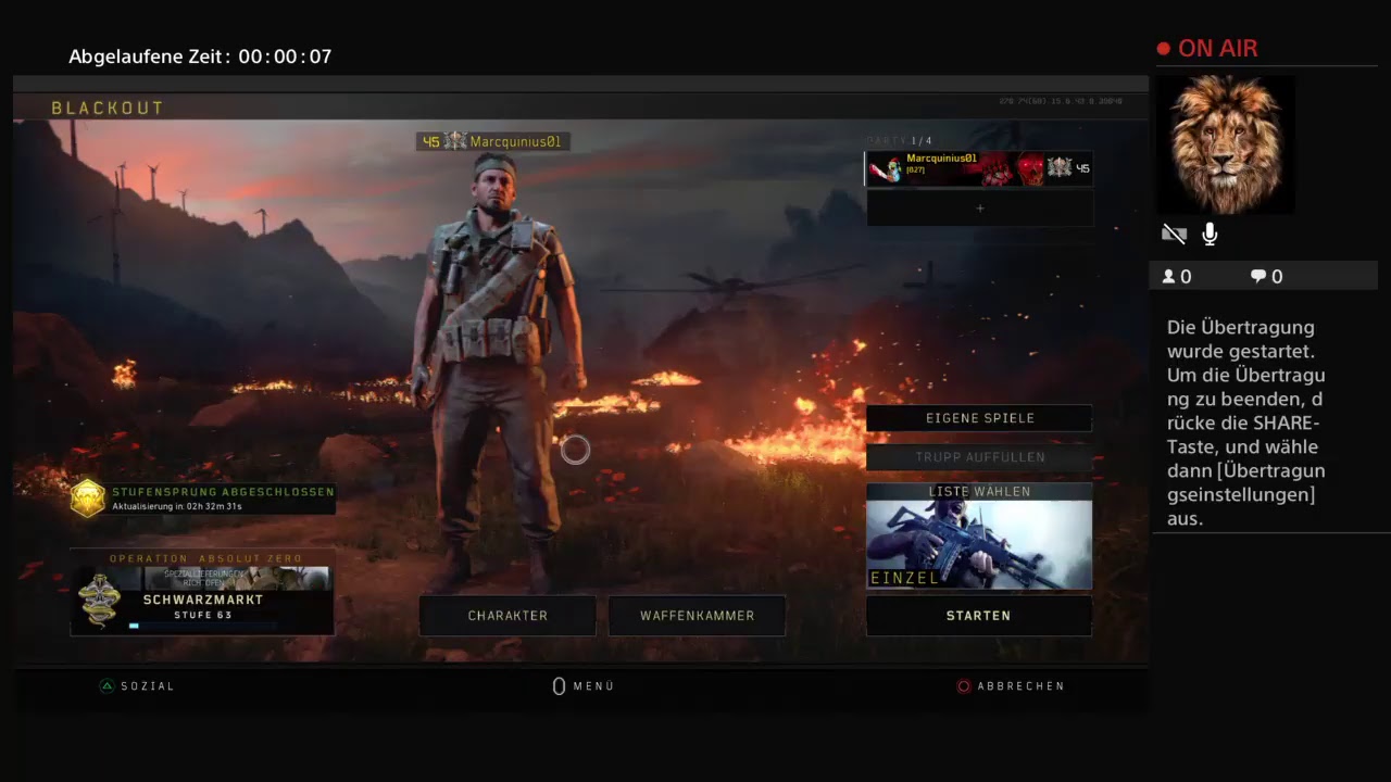 PS4-Live-Übertragung von Marcquinius01