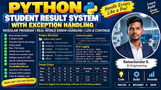 Python Student Result System | Exception Handling, Custom Exceptions & Logging | Real-World Project