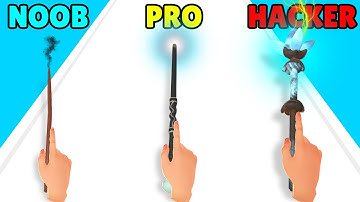 NOOB vs PRO vs HACKER in Wand Evolution Run