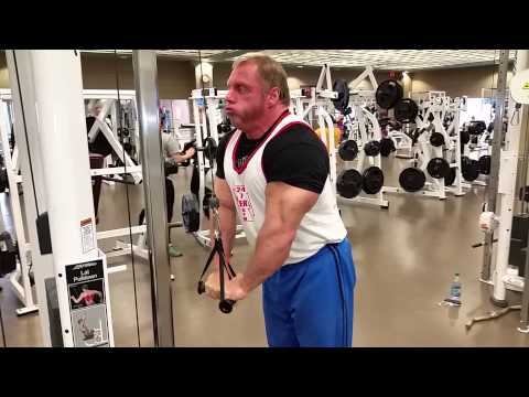 Tricep pushdowns with single handles