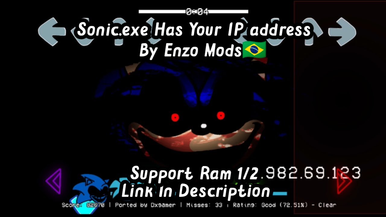Friday Night Funkin Vs Sonic.exe Has Your IP address (By Enzo Mods🇧🇷 ...