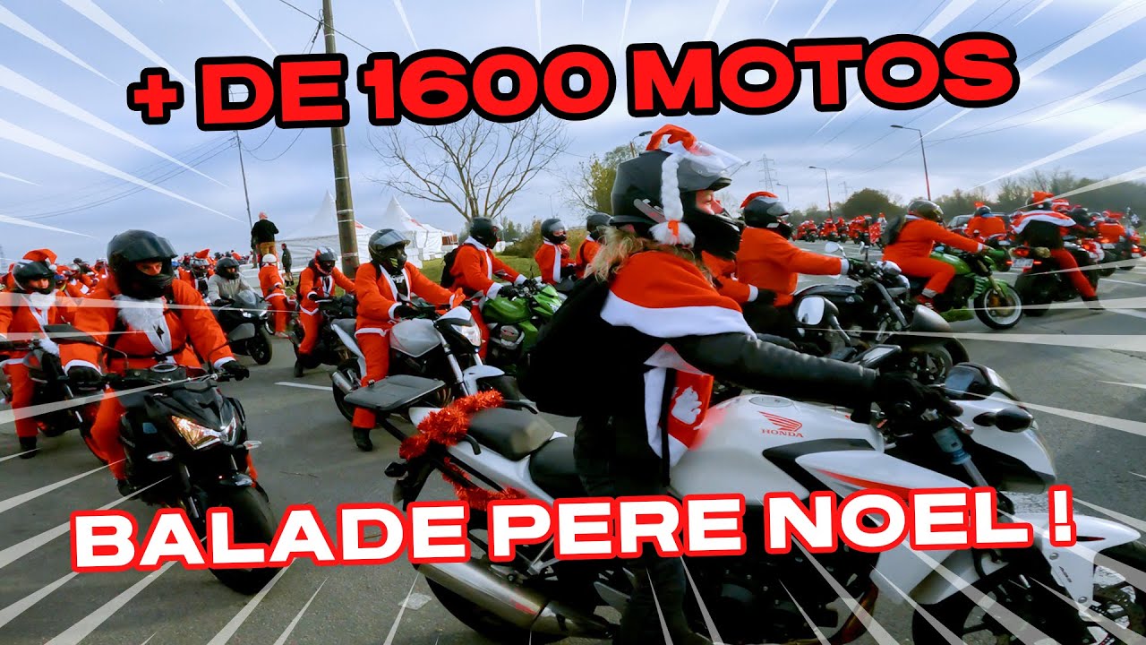 1600 PÈRE NOËL EN MOTO 🤯🎅 - Balade des motards à Bordeaux