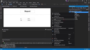 How to add report in web form , C#(VisualStudio 2015)