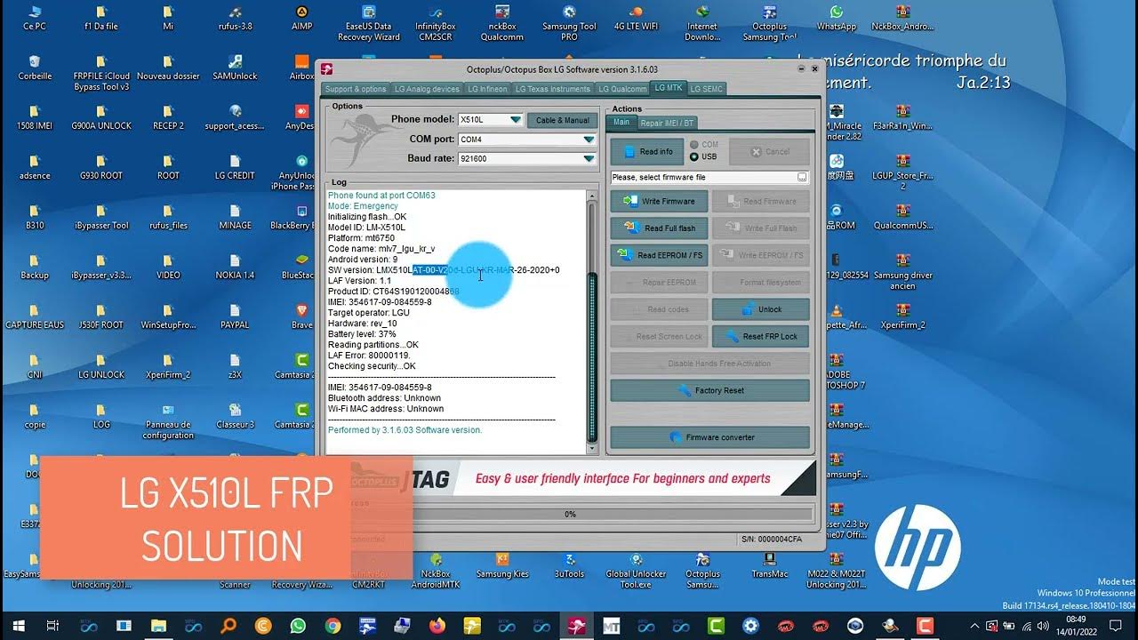 LG X510L FRP REMOVE