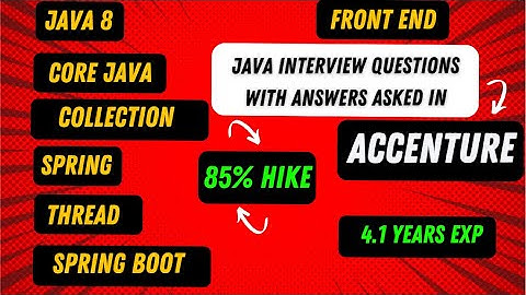 Accenture java interview questions and answers| 4+ years experience