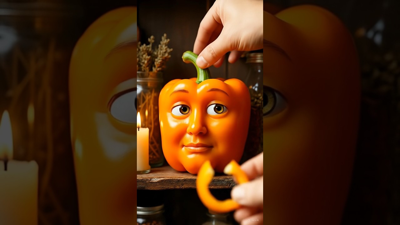 Orange Eats Orange Slice 🍊😂 | Mini Yum Shorts 