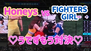 ハニーズ vs ファイターズガール　チアうでずもう対決? 2024.05.06