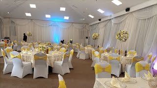 White & Yellow 🟡 Wedding Reception Decoration Ideas 2021 | Indoor |  HOMEDREAM