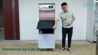 Restaurant Commercial Ice Cube Maker 1860W R404A High Efficiency