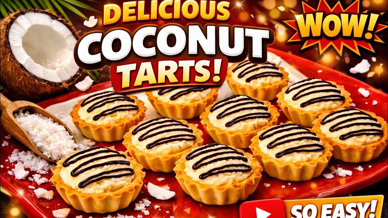 Вкусный рецепт мини-тартов | Тарталетки | кокосовый тарт
