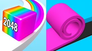 🎨🟢 Jelly Run 2048 X Color Roll 3D – Colorful Run & Merge Madness! 😱✨ screenshot 1