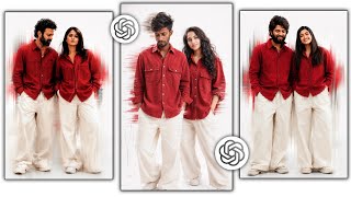 Trending Couple Portrait Photo Editing Chatgpt | Chatgpt trending photo prompt couple  screenshot 1