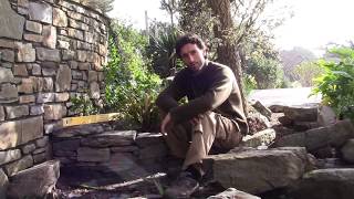 How to make or build a Natural Traditional Irish Dry Stone Wall / Making raised Vegetable Beds