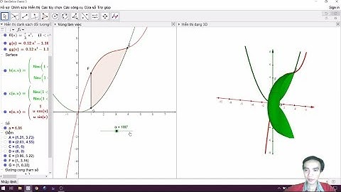 [GeoGebra] Vẽ mặt và khối tròn xoay