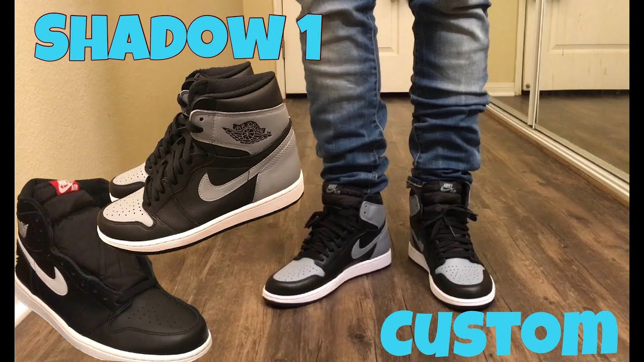 Jordan 1 Shadow Custom w/ on feet - YouTube