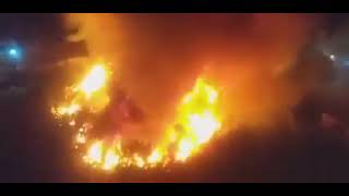حريق بقرية باسوس محافظة القليوبية