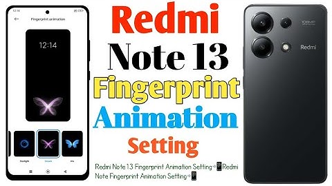 How To Redmi Note 13 Fingerprint Animation Setting📲(Uzzol Technology)
