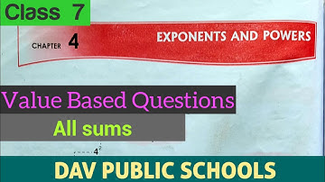 DAV class 7 maths chapter 4 - Value Based Questions