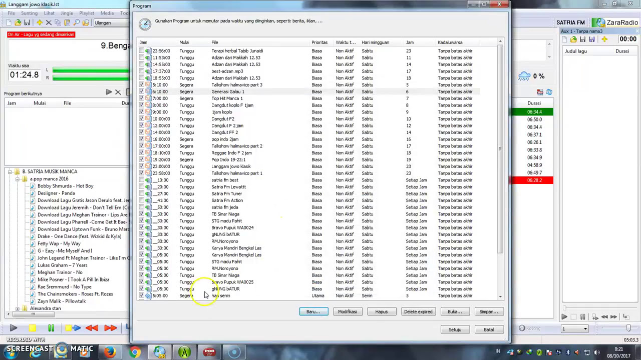 Setting ZARARADIO Repeat Every Day #scedule event cara pertama