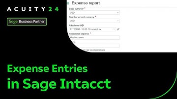 Expense Entries in Sage Intacct