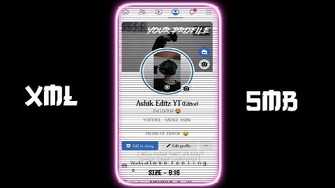 NEW TREND YOUR PROFILE|| ALIGHT MOTION XML FILE PRESET @SAVAGEASHIK .....!!