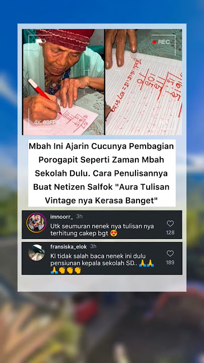 Mbah Ajari Cucu Hitung Porogapit ✏️📚 #Viral #BelajarJadul
