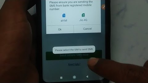 How to fix Please select the SIM to send SMS problem solve in Kotak Mahindra