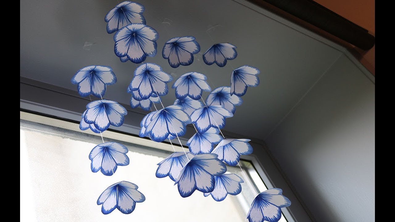 Paper Flower Wall Decoration - DIY Wall Decor ideas - Paper Craft
