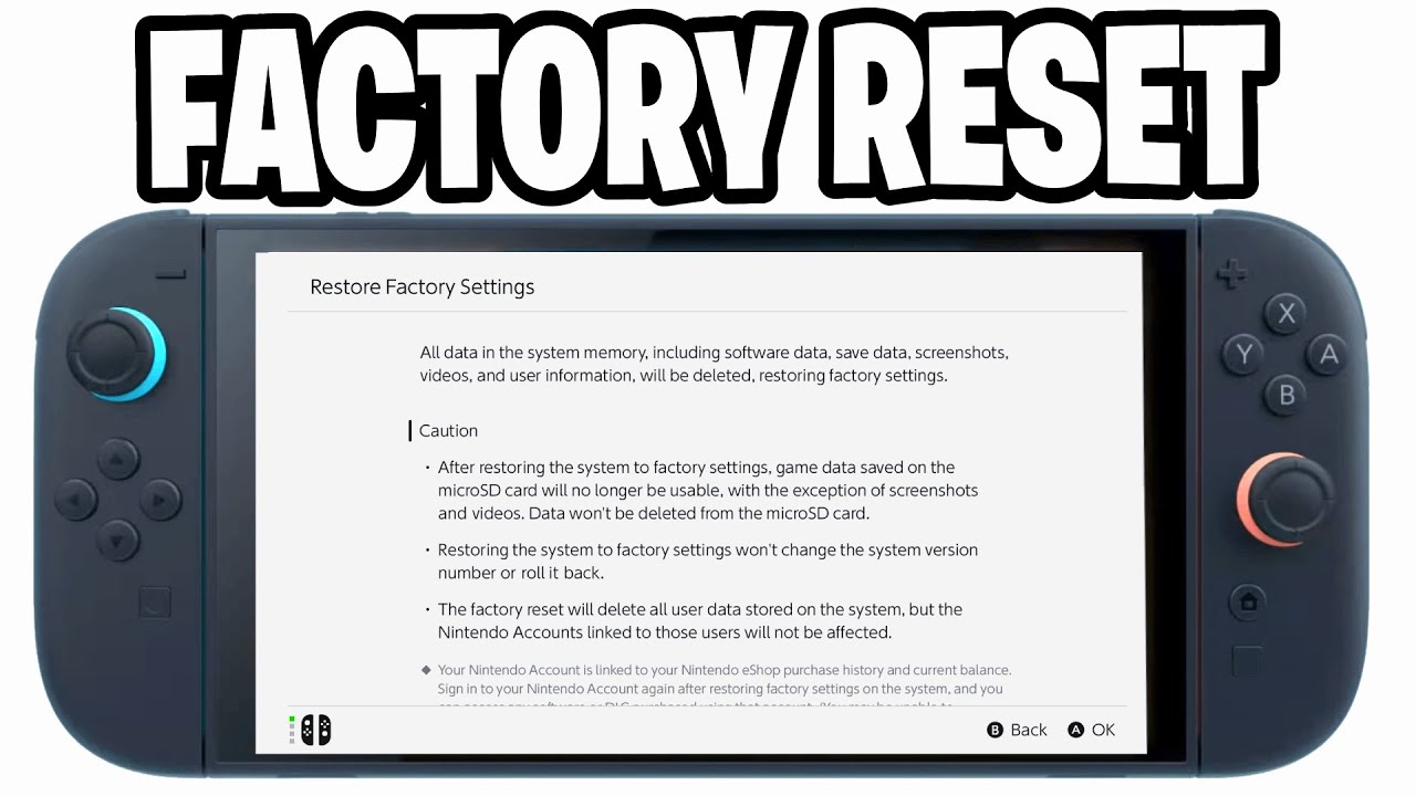 How To Factory Reset Nintendo Switch 2! - Tutorial - YouTube