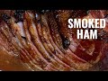 Twice smoked ham on a Traeger pellet smoker