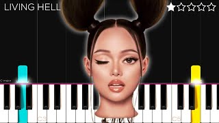 Bella Poarch - Living Hell | EASY Piano Tutorial