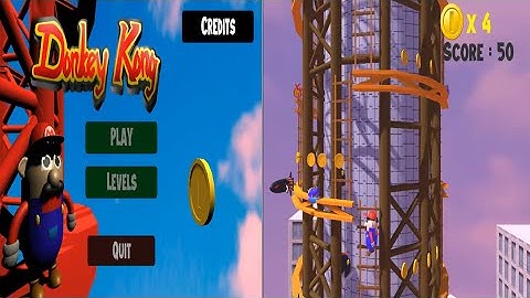 Les Donkey Kings In itch io ITS donkey kong remake In UNITY 3D CRAZY