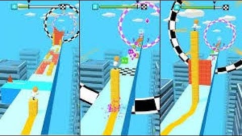 Cube Surfer! Gameplay Part 1 Level 1  Cube Surfer, Wacky Run, Spiral Roll, Johnny Trigger, Stack