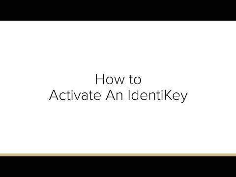How to Activate an IdentiKey